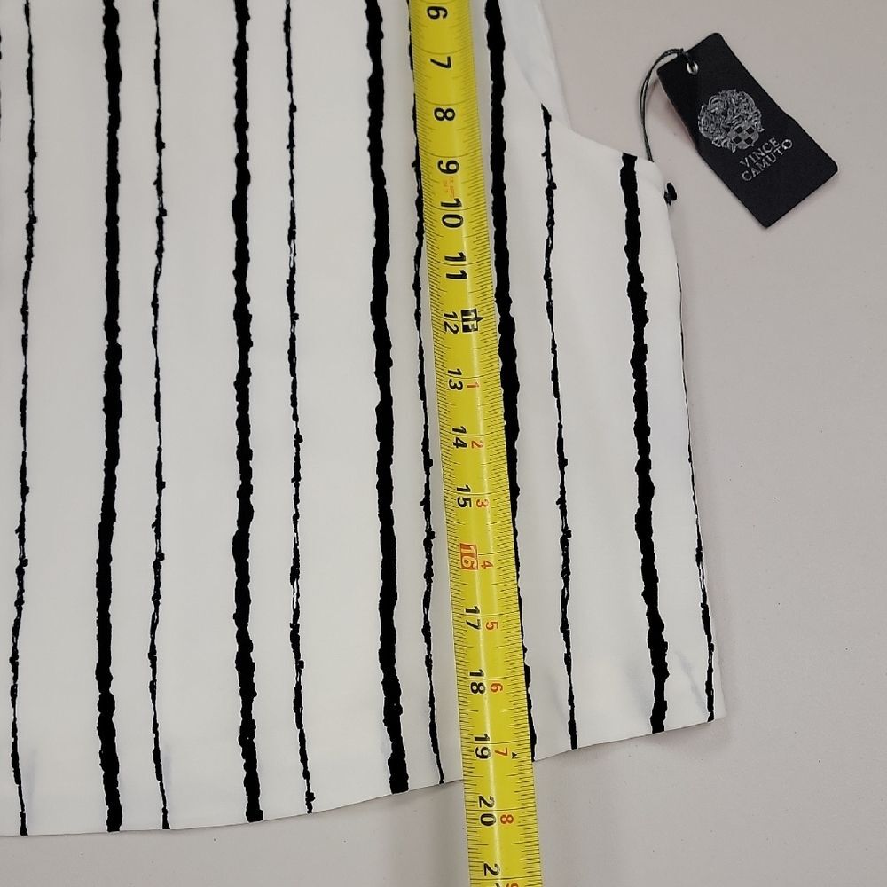 Vince Camuto Striped Tank Top Black White Size S - Picture 9 of 11